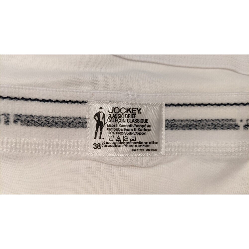 Men's Lot of 2 JOCKEY Vintage NEW Classic Y-Front 100% Cotton Brief Size 38 - Picture 3 of 4